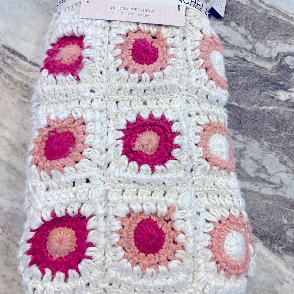 Rachel Zoe Hand Crochet Blanket